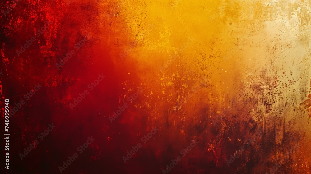 Bold Red and Yellow Painting on Wall Bold Red and Yellow Painting on Wall