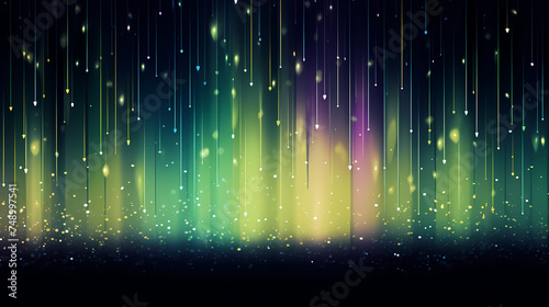 Beautiful light landscape decoration, sparkling particles celebration background