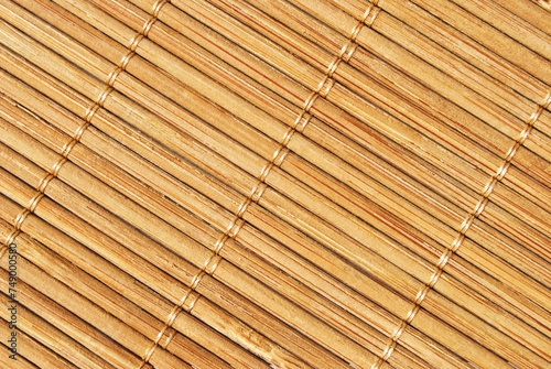 Asian bamboo reed mat texture as background 