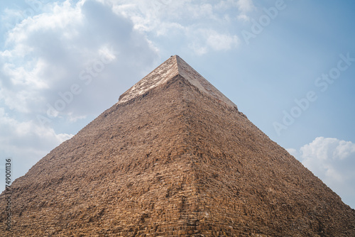 Cairo  Egypt - October 26  2022. View of the Khafre Pyramid in Giza  Cairo.