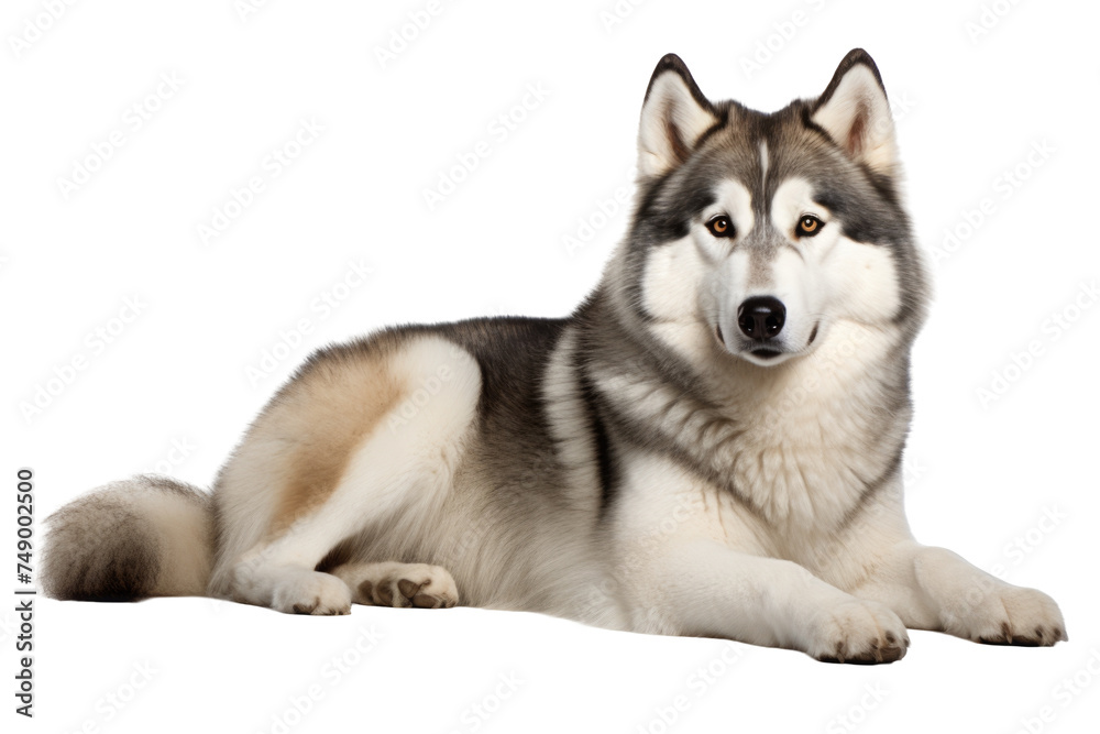 Alaskan malamute, portrait breed of the sled dog of the North.