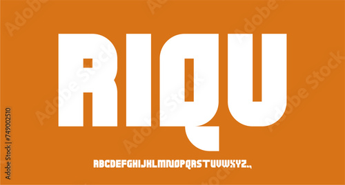 RIQU CONDENSED FONT VECTOR BOLD TYPEFACE EDITABLE