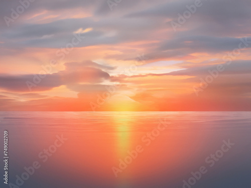 A beautiful sunset, sunset over the sea (ID: 749002709)
