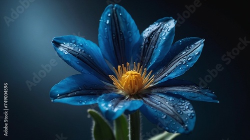 blue and yellow flower
