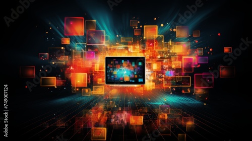 Dynamic multimedia background with web streaming channels and tv video technology