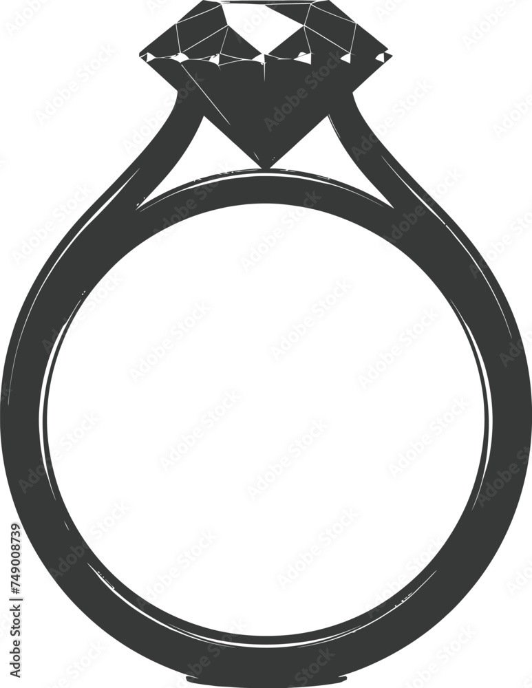Silhouette Diamond ring black color only full Silhouette Diamond ring black color only full
