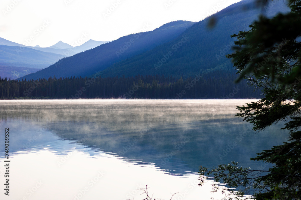Jasper lake in the morning