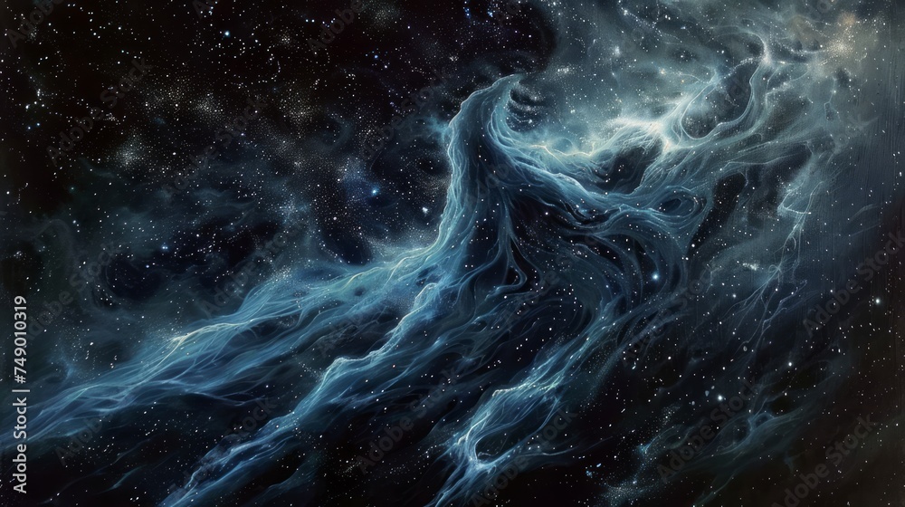 Space wallpaper. Haunting beauty of a dark nebula, as it looms against the backdrop of a starry sky, its inky tendrils reaching out like the fingers of some cosmic specter Space wallpaper. Haunting beauty of a dark nebula, as it looms against the backdrop of a starry sky, its inky tendrils reaching out like the fingers of some cosmic specter