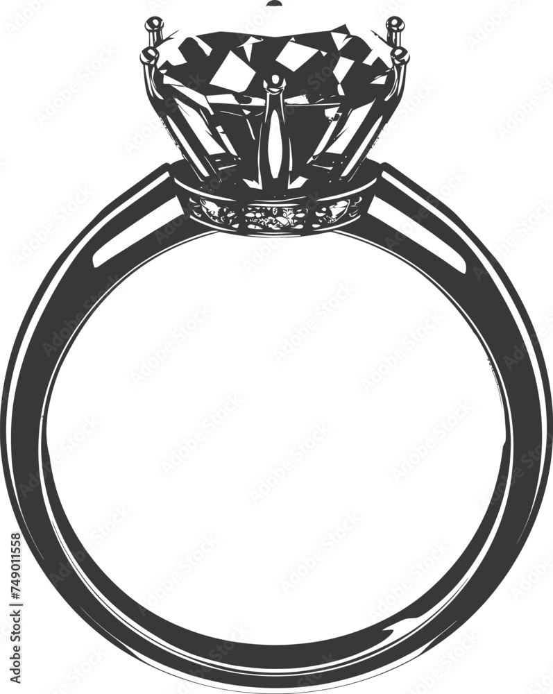 Silhouette Diamond ring black color only full Silhouette Diamond ring black color only full