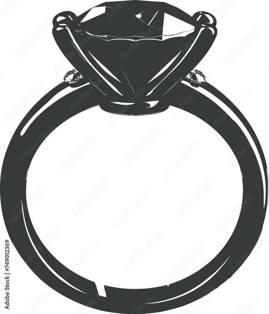 Silhouette Diamond ring black color only full Silhouette Diamond ring black color only full