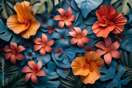 Wallpaper Mural A collection of colorful flowers arranged on a wall for decoration, mothers day or international womens day or 8 march  Torontodigital.ca