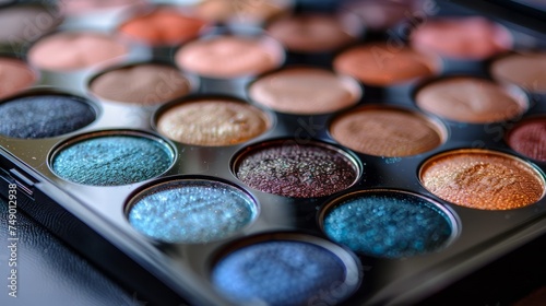 unbranded eyeshadow palette with neutral shades, emphasizing the versatility ...