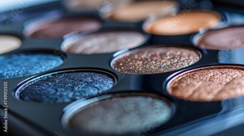 unbranded eyeshadow palette with neutral shades, emphasizing the versatility ...