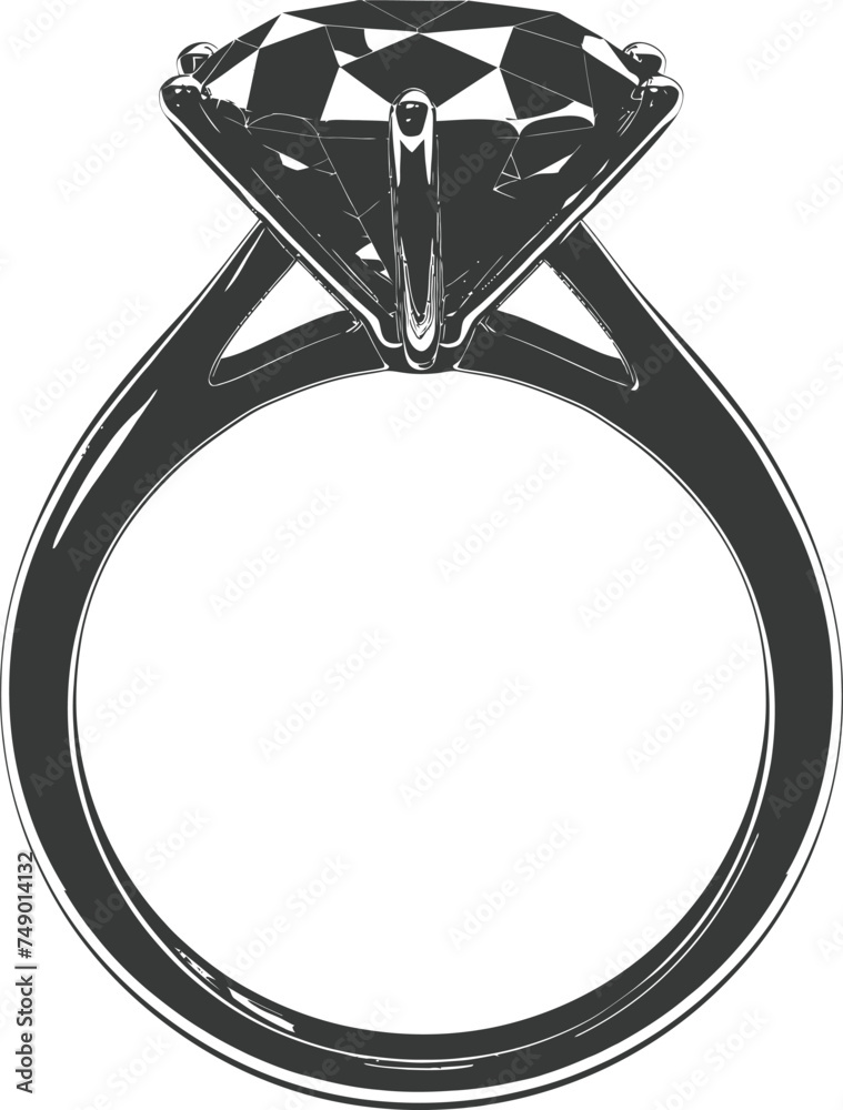 Silhouette Diamond ring black color only full Silhouette Diamond ring black color only full