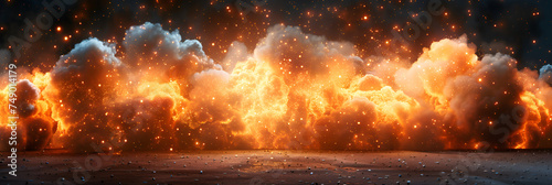 Explosion Border Isolated on Transparent Background