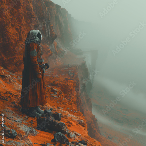 Behold the mystique of Mars as vibrant aliens emerge from the colorful fog. In this sci-fi realm, realism meets the unknown, inviting us to explore the wonders of the Red Planet.