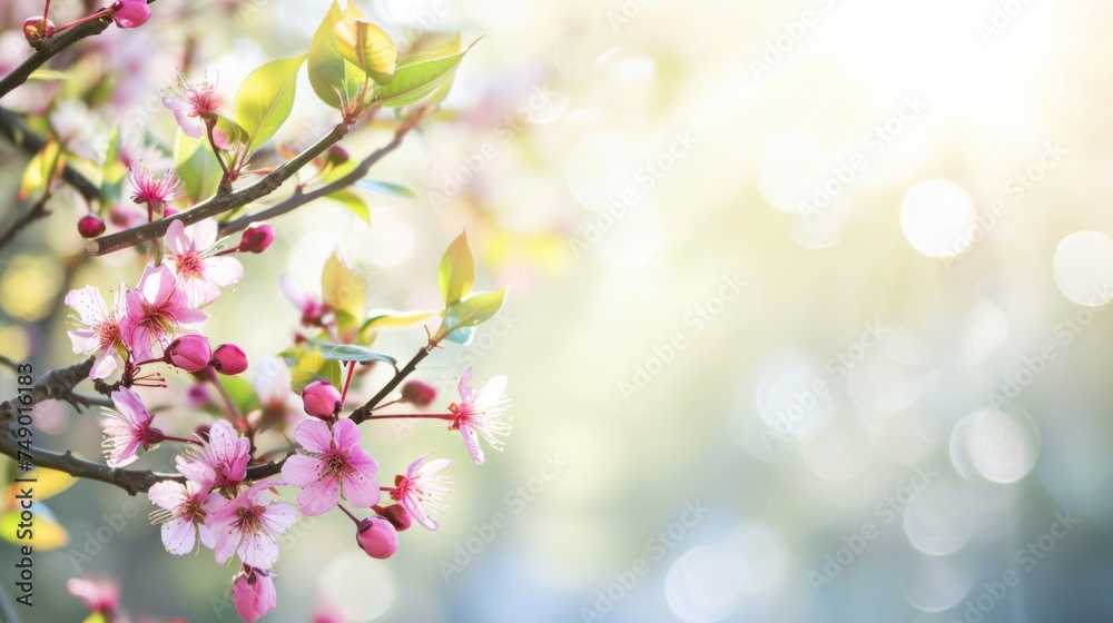 spring natural frame background with copy space