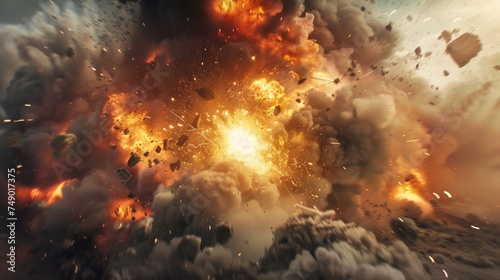 a dramatic explosion warfare 