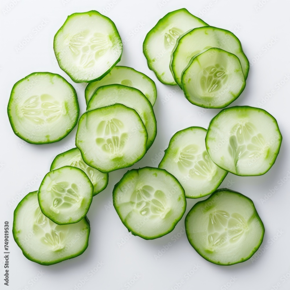 fresh sliced cucumber.