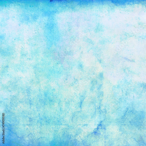 Watercolor paper with blue stains pattern. Abstract background.