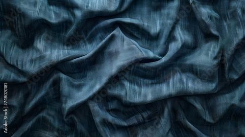 Close Up View of Blue Fabric