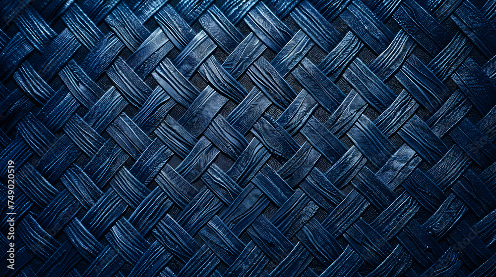Close Up of Blue Woven Material Close Up of Blue Woven Material