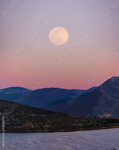 moon over the lake