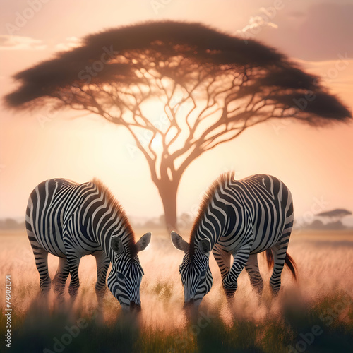 Animal zebra in Africa 