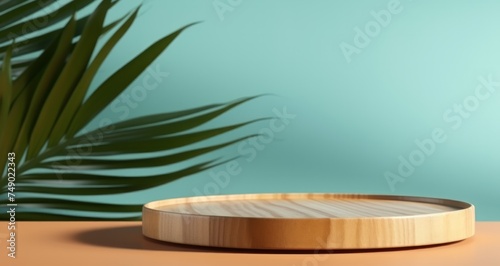 circular wooden plate for small plants