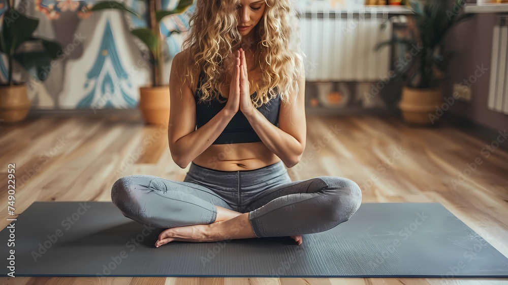 Photorealistic AI image of female yoga