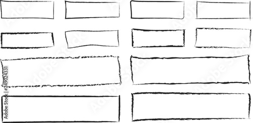 grunge and hand drawn rectangle frames