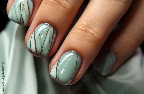 a woman in her hand showing her beautiful nails