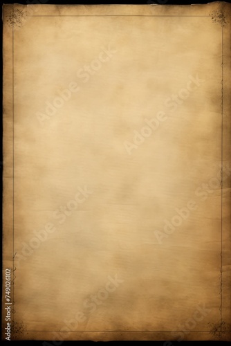 Beige blank paper with a bleak and dreary border
