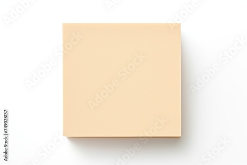 Beige blank post it sticky note isolated on white background © GalleryGlider