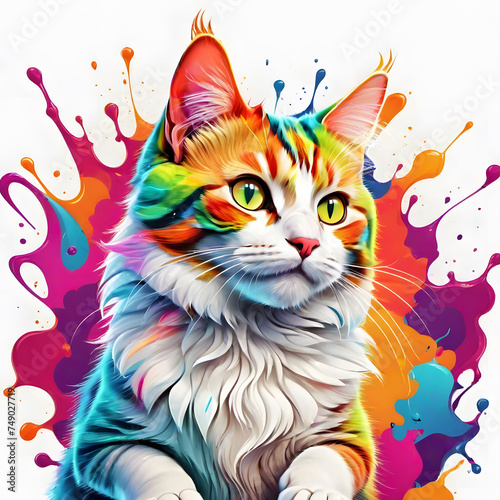 colorful cat