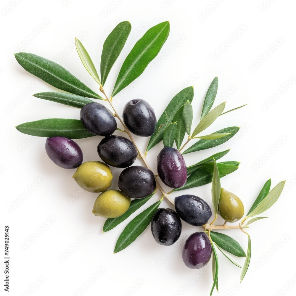olives and olives on a white background. olives and olives on a white background.