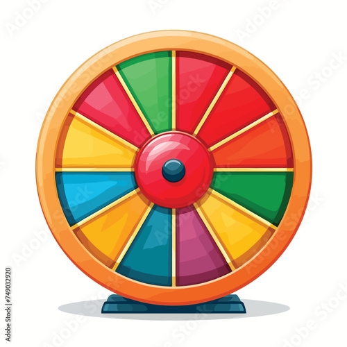 Blank wheel of fortune 12 slots icon. Clipart image
