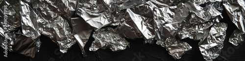 silver metal foil background. photo