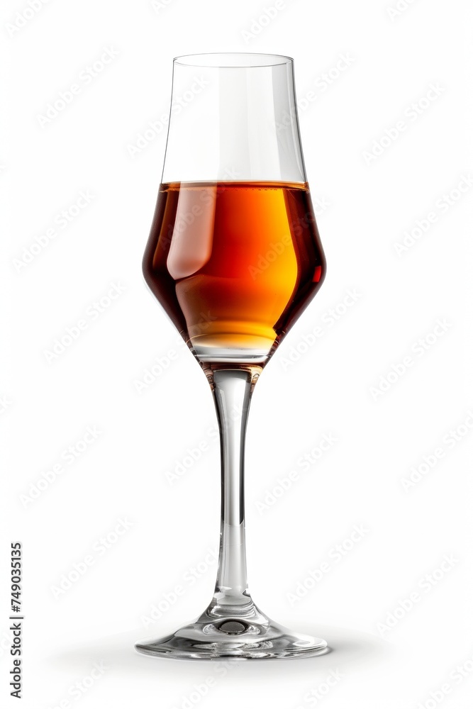 Glass of cognac, brandy, gin, wine isolated on white Background Glass of cognac, brandy, gin, wine isolated on white Background