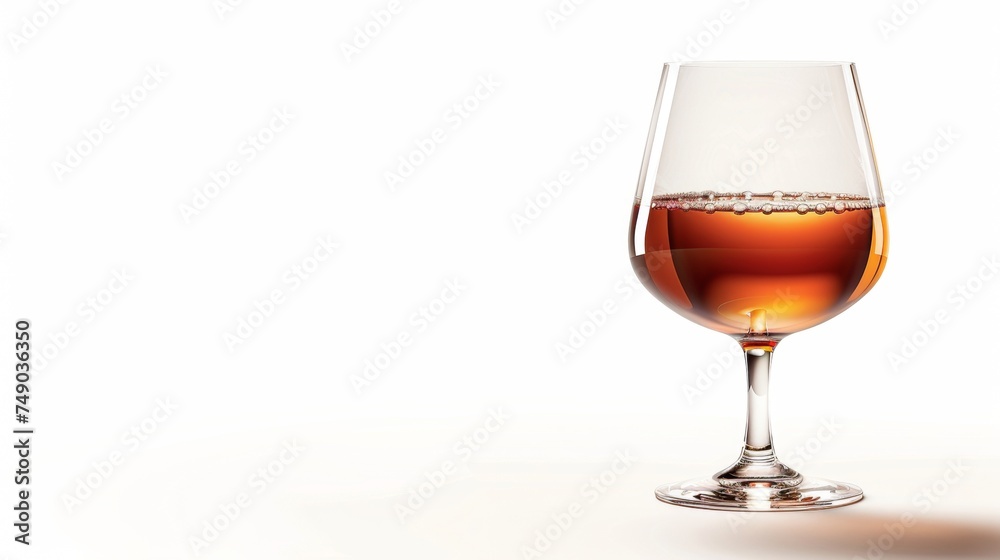 Glass of cognac, brandy, gin, wine isolated on white Background Glass of cognac, brandy, gin, wine isolated on white Background