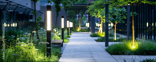 Eco friendly lighting solutions in public spaces enhancing ambiance and reducing energy use