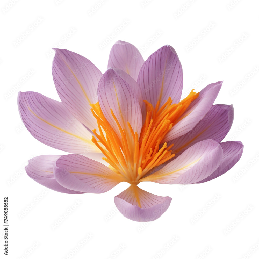 Saffron Crocus isolated on transparent background Saffron Crocus isolated on transparent background
