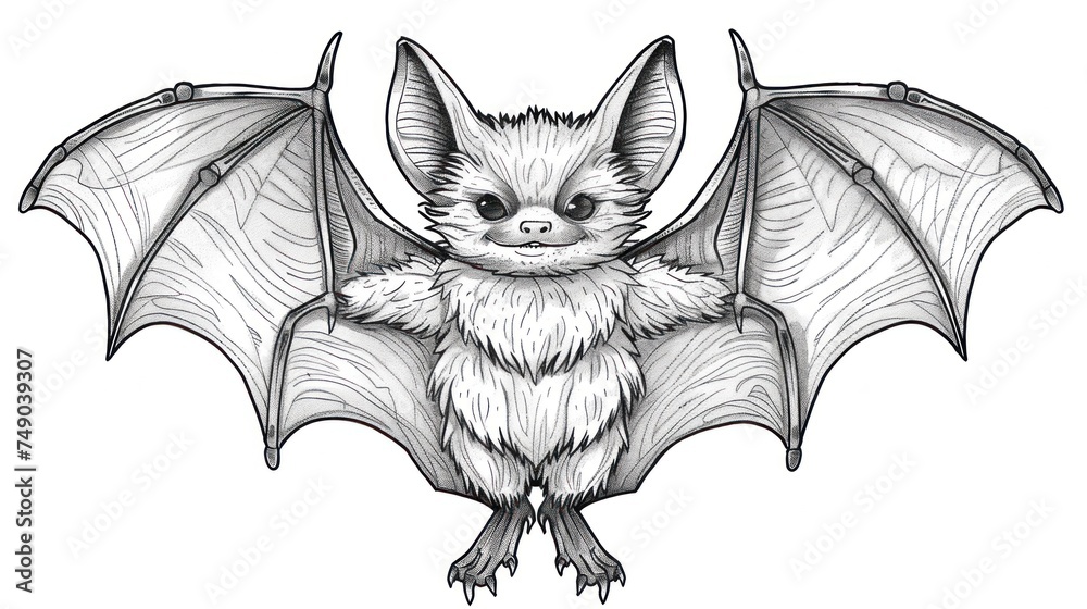 Obraz premium Printable Bat Coloring Pages
