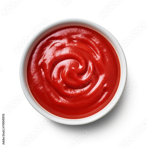 a bowl of ketchup