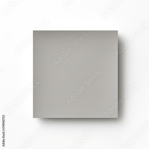 Gray blank post it sticky note isolated on white background 
