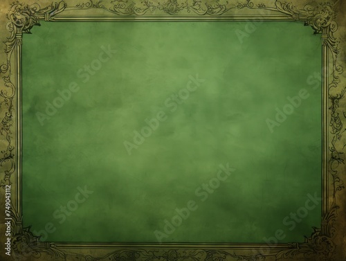 Green blank paper with a bleak and dreary border 