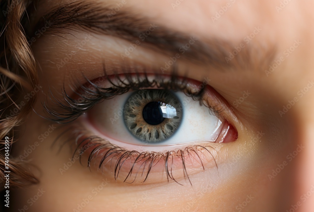 Obraz premium a close up of a person's eye