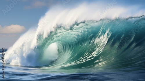 a large wave in the ocean