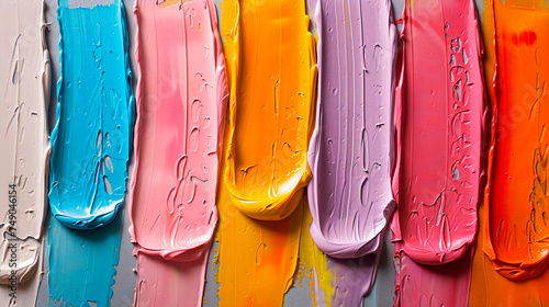 Paint strokes and color splash background photo