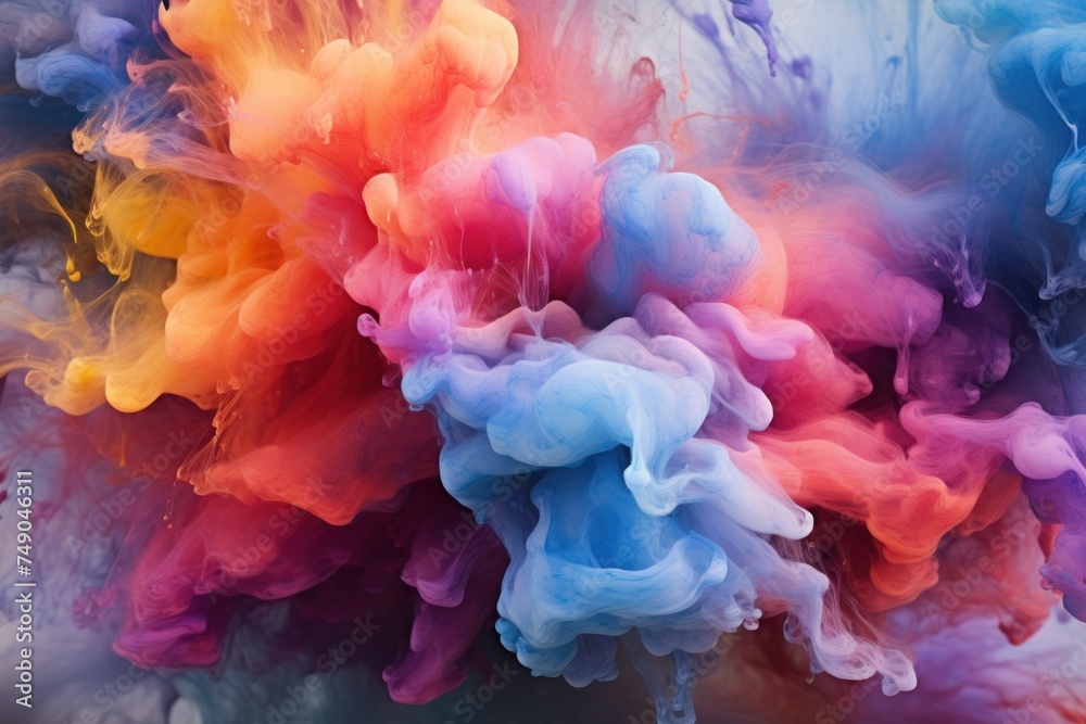Fototapeta premium a colorful cloud of ink